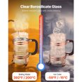 thumbnail image 2 of KFFKFF French Press Coffee Maker, 34 oz / 1L Borosilicate Glass Coffee and Tea Brewer with Stainless Steel Filter, Large Glass Press for Cold Brew, Camping, Travel, Home, and Kitchen, Copper Finish, 2 of 9