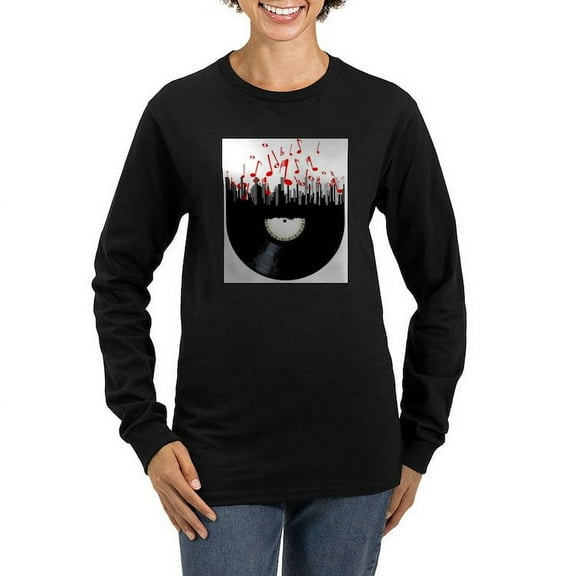 CafePress - City Music Long Sleeve T Shirt - Women's Long Sleeve Graphic Tee Casual Fit