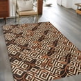 thumbnail image 3 of Boho Tribal 3'x5' Washable Rug, Abstract Floral Geometric Pattern Art Vintage Non-Slip Area Rugs for Entryway Kitchen Classroom, StainResistant Dorm Throw Carpet, Low Pile Soft Indoor Floor Mat, 3 of 9