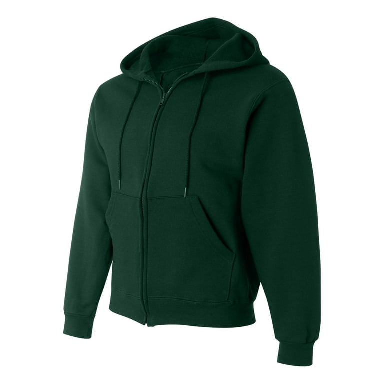 Fruit of the Loom Supercotton Full-Zip Hooded Sweatshirt in Forest Green  3XL | 82230R