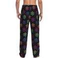 thumbnail image 3 of Daiia Rainbow Snowflake Men's Sleep Pant with Pockets and Drawstring,Pajama Pants-Large, 3 of 9