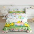 thumbnail image 2 of jejeloiu Cute Duck Queen Comforter Set,Colorful Flower Floral Bedding Sets,Western Rustic Farmhouse Cabin Bedding Comforter Set For Girls Boys,Breathable Home Decor Reversible,3pcs, 2 of 8