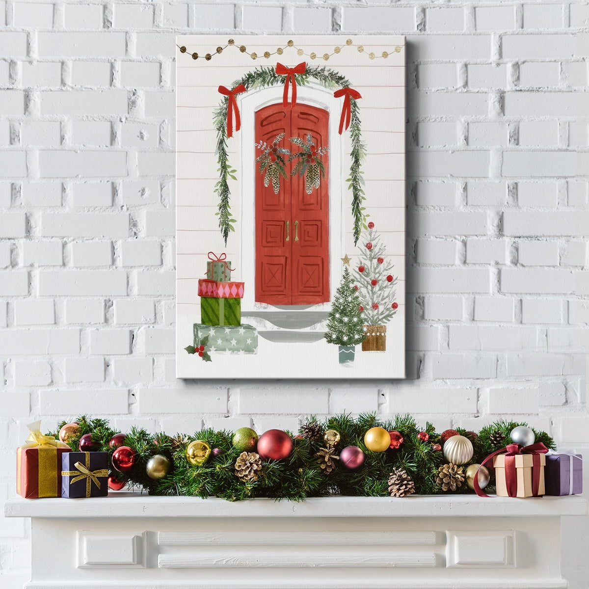 Festive Front Door II- Gallery Wrapped Canvas
