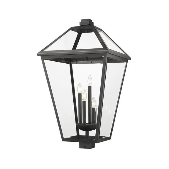 4 Light Outdoor Post Mount In Transitional Style-33.75 Inches Tall And 19.5 Inches Wide-Black Finish Z-Lite 579Phxlxs-Bk
