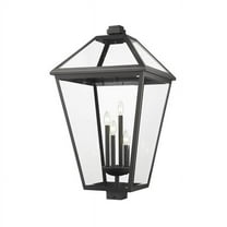 4 Light Outdoor Post Mount In Transitional Style-33.75 Inches Tall And 19.5 Inches Wide-Black Finish Z-Lite 579Phxlxs-Bk