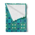 thumbnail image 2 of Geometric Soft Flannel Fleece Throw Blanket, Various Shapes on a Dark Seafoam Background, Cozy Plush for Indoor and Outdoor Use, 50" x 60", Dark Seafoam Quartz, by Ambesonne, 2 of 5