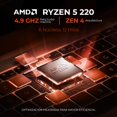 thumbnail image 3 of Laptop Gamer ALIENWARE 15 Gaming Nvidia GeForce RTX 4050 6GB Ryzen 5 220 32GB DDR5 512GB SSD Pantalla 15.3" WUXGA 165Hz Windows 11 Teclado Ingles, 3 of 6