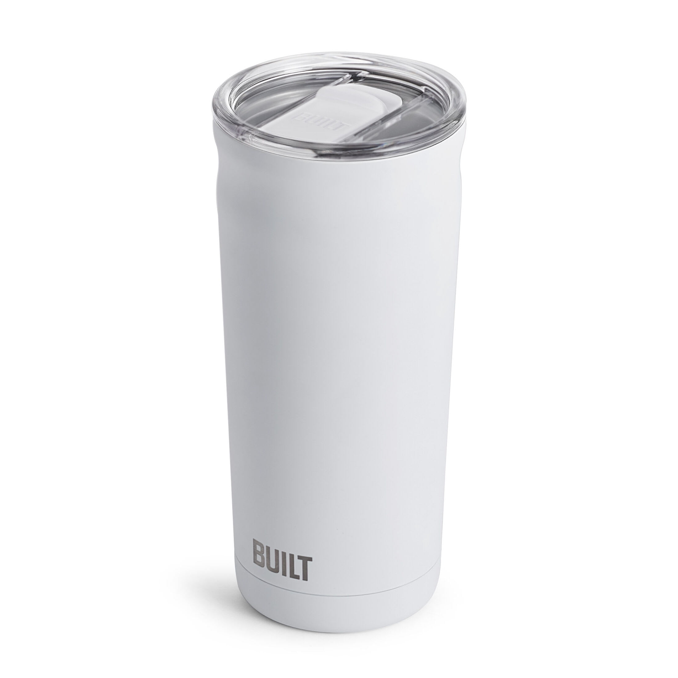 BUILT Torrent 20 fl oz Double-Wall Insulated Tumbler with Slider Lid, White