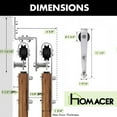thumbnail image 6 of Homacer Brushed Nickel Double Track Z-Shape Bypass Sliding Barn Door Hardware Kit, for Two/Double Doors, 4ft Long Flat Track, Arrow Design Roller, Heavy Duty, for Interior Use, 6 of 6