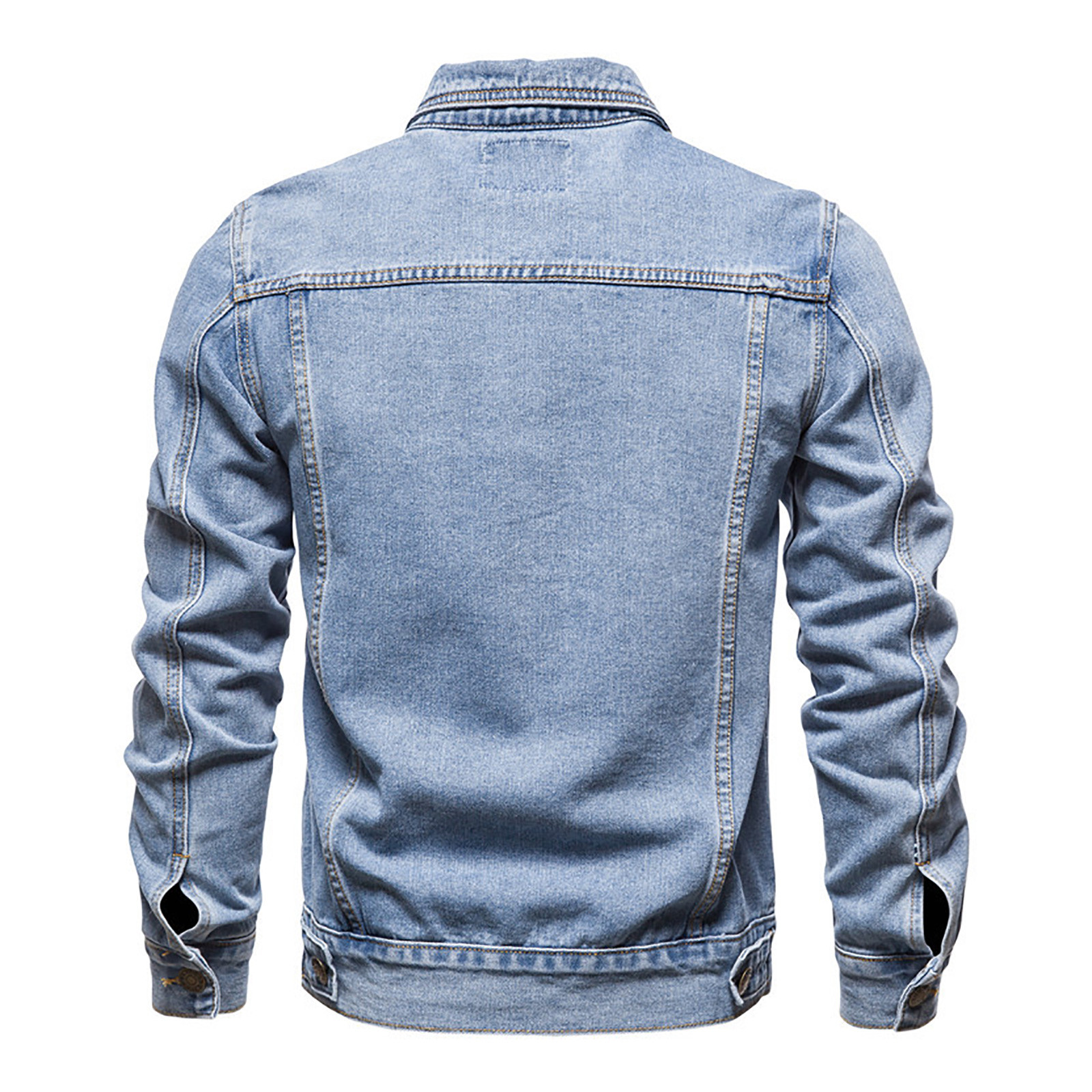 Clearance Distressed Denim Jacket Men s Button Down Denim Jacket Trucker Jean Coat Ripped Motorcycle Slim Fit Blue Jean Jackets Coat