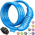 Titanker Bike Lock, Bicycle Lock 4ft Cable Lock 1/2 Inch Resettable