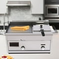 Commercial Gas Propane Double Burner Station with Flat Top Griddle