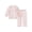 Pink, variant on TIREOW Toddler Baby Boys and Girls Loungewear 2 Piece Set Round Neck Long Sleeve Top and Long Pants Kids Soft Nightwear Set with Cute Embroidery