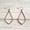 Rose Gold, variant on Classic Hammered Teardrop Frame Earrings for Women Minimalist Boutique Jewelry