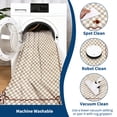 thumbnail image 5 of Garvee 4'x6' Checkered Cherry Area Rug Washable Border Carpet, Soft Non-Slip Low Pile Farmhouse Rug for Living Room Bedroom Home Office, Light Brown, 5 of 10
