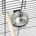 thumbnail image 6 of ZENSTYLE 63.9" Rolling Bird Cage Detachable Stand Metal Frame Medium Brid House, Black, 6 of 13