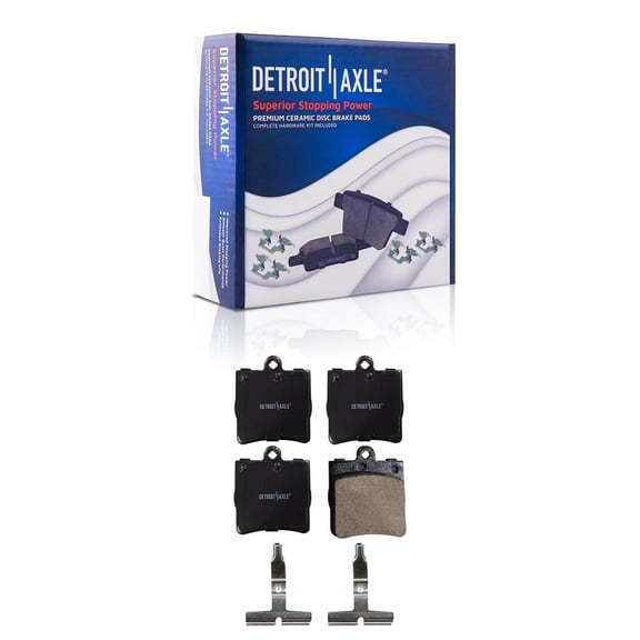 Detroit Axle - Rear Ceramic Brake Pads for 04-08 Chrysler Crossfire, 99-05 Mercedes-Benz C230, 01-05 C240, 96-00 C280, 96-97 E300, 98-04 SLK230, 06-08 SLK280, 09-11 SLK300