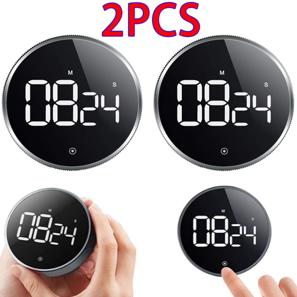 SKYCARPER 1Pcs Digital Kitchen Timer with Mute/Loud Alarm Switch On/Off Switch, 24 Hour Clock & Alarm, Memory Function Count Up & Count Down for Kids Teachers