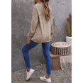 thumbnail image 3 of Chandails en Molleton à Manches Longues pour Femmes Col Quart 1/4 Zip Pull Décontracté Uni avec Poches (S-2TG), 3 of 6
