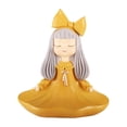 thumbnail image 2 of Bandeja de almacenamiento con estatua de niña de resina, arte multiusos, decoración moderna, regalo nórdico. Amarillo, 2 of 9