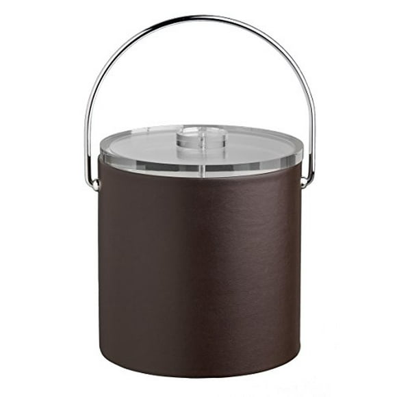 Kraftware Corp. 51762 Contempo Brown 3Qt. Ice Bucket With Thick Lucite, Bale Handle, No Trim