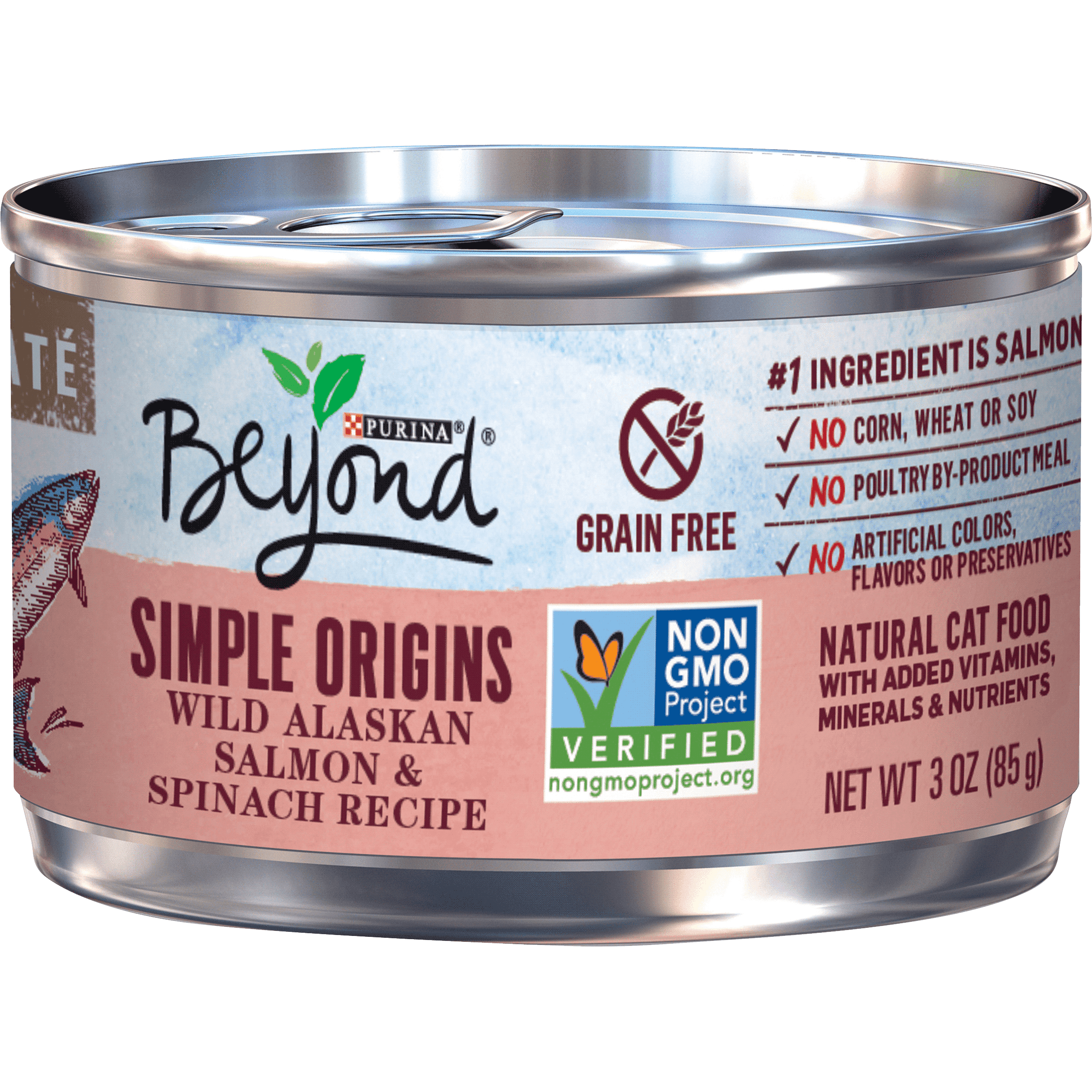 (12 Pack) Purina Beyond Natural, Grain Free Pate Wet Cat Food, Simple