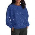 thumbnail image 7 of Ashirexll Crewneck Sweatshirts Oversized Sweatshirt For Winter Tops Womens Long Sleeve Tops Casual Trendy Printed Blouse Thin Hoodie Loose Fitting Cute Shirt, 7 of 7