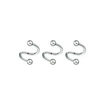 K-KED 10/50/100pcs Stainless Steel Spiral Ear Nose Lip Ring Helix Cartilage Piercing-100pcs
