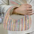 thumbnail image 5 of Summer Straw Handbag for Women Elegant Knotted Bow Top Handle Clutch Purse Casual Beach Tote, 5 of 5