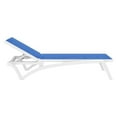 thumbnail image 2 of Compamia Pacific Chaise Lounge with Blue Sling in White, 2 of 11