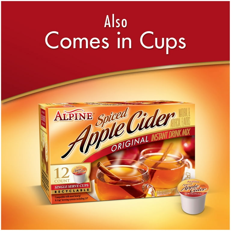 Alpine Spiced Cider Original Powdered Drink Mix Apple Flavor 10 Pouches