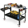 thumbnail image 1 of Gymax Heavy-duty Welding Table w/ Tool Rack & Tray 5/8'' Fixture Holes Bottom Shelf, 1 of 10