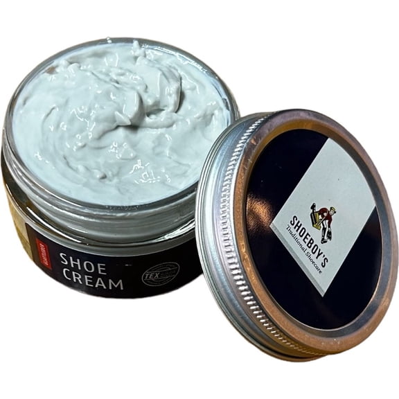Shoeboy's 03 Off White Shoe cream is the perfect choice for maintaining and rejuvenating your high-quality smooth leather shoes. One of the best shoe polishes.