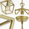 thumbnail image 6 of JONATHAN Y Pagoda 8" 1-Light Classic Traditional Metal Cage Lantern LED Pendant, Gold Painting, 6 of 13