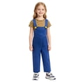 thumbnail image 4 of Funny Cartoon Blue Overalls and Short Sleeve T Shirt Cosplay Costume Set Striped Jumpsuit for Halloween Dress Up, 4 of 10