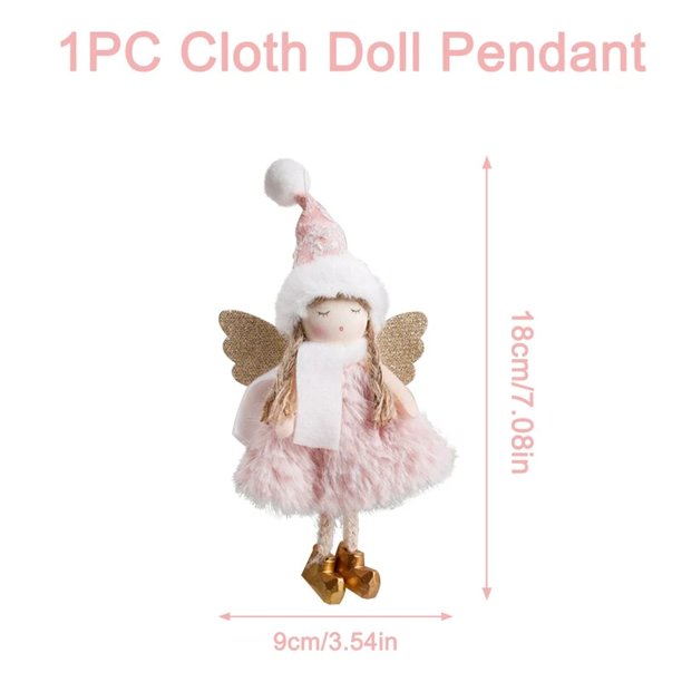 Muñeco de Ángel de Feliz Navidad para decoración del hogar, adornos navideños para árbol de Navidad, regalo de Año Nuevo 2023, 2024
