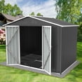 thumbnail image 6 of Metal Garden Sheds 6ftx8ft Metal Outdoor Storage Shed With Door Waterproof Garden Storage Tool Shed For Outdoor Backyard Patio Garden, 6 of 6