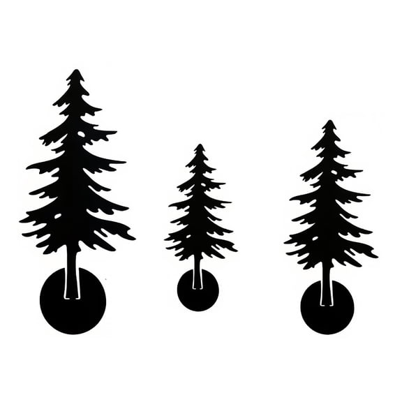 2026 Christmas Home Party Decoration 3PCS Black Metal Christmas Tree Tabletop Decor Set Winter Shelf Ornaments Christmas Celebration Party Supplies