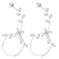 thumbnail image 3 of Shisuyan Footwear Accessory Ankle Chain Silver 2Pcs 7.1X5.1X0.08In, 3 of 8