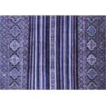 thumbnail image 1 of Ahgly Company Machine Washable Indoor Rectangle Abstract Blue Modern Area Rugs, 2' x 5', 1 of 4