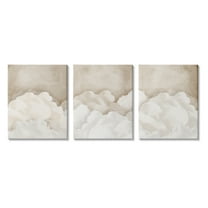 Stupell Industries Vintage Beige Clouds Nature Painting Gallery Wrapped Canvas Print Wall Art, 16 x 20, Set of 3