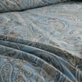 thumbnail image 5 of Blue Paisley Comforter Set , 100% Cotton Boho Paisley Pattern Comforter Set 3 Pcs Soft Cotton Lightweight Comforter All Season Down Alternative Bedding Sets, 5 of 5