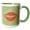 Green/White, variant on 3drose, Leopard Print Xoxo Lips - Flirty Animal Print Art, 11oz Two-tone Green Mug