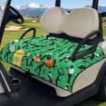 thumbnail image 3 of Xixirimido Quilted Golf Cart Seat Blanket Portable Heavy Duty Golf Cart Seat Cover Towel with Carry Handle for EZGO Yamaha Club Car & More Foldable, Golfer Golf Balls Green, 3 of 8