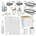 thumbnail image 2 of Juego de accesorios de baño Clara Clark, 25 piezas, con bandeja de ducha, color blanco, 2 of 9