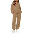 thumbnail image 7 of VIPOIN Kids Full Zip Up Fleece Hoodie and Jogger Pants Set, Cozy Solid Color Tracksuit for Daily Wear, 7 of 7