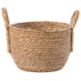 thumbnail image 5 of Vintiquewise Cesta Decorativa Redonda De Mimbre Tejida Con Asas Trenzadas, Tamaño Pequeño, 5 of 5