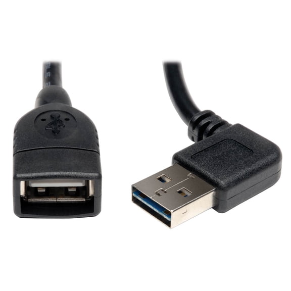 Tripp Lite 18" Universal Reversible USB 2.0 Extension Cable, Black