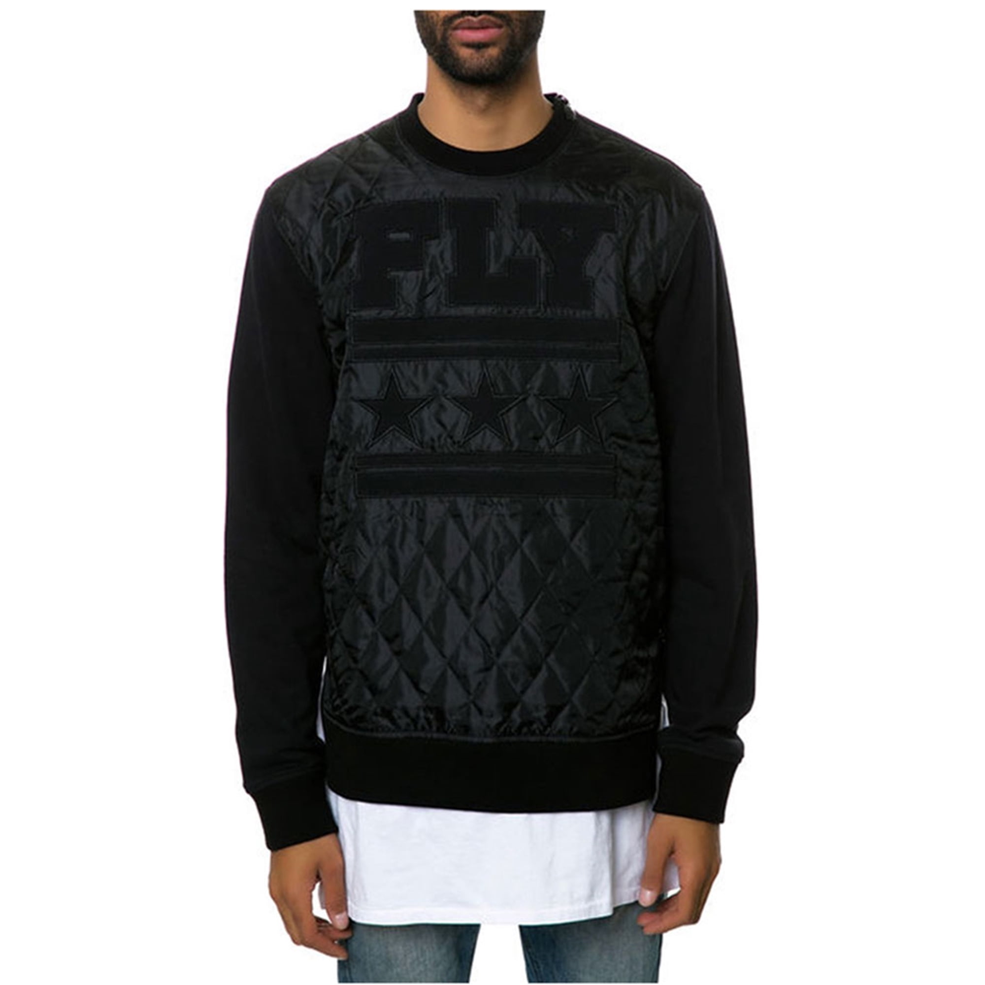 Born Fly Chandail en Molleton Ras du Cou pour Hommes The Carrie, Noir, Moyen