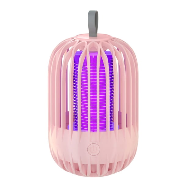 Cateissary Lámpara eléctrica para plagas Dormitorio interior exterior 20-100m² Luz de insectos Dispositivo de iluminación de control de noche para Electrónica Rosado